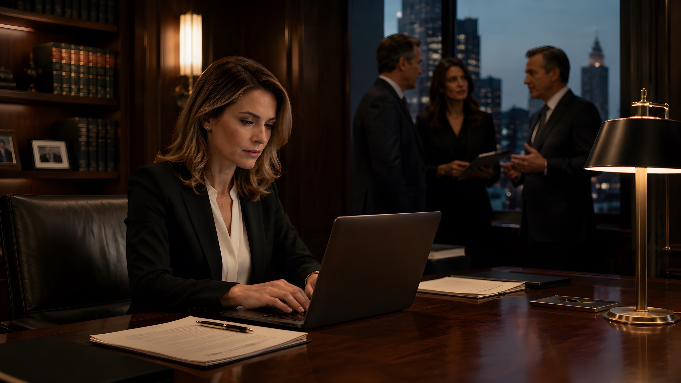A lawyer working on a laptop during a Launch Partner session